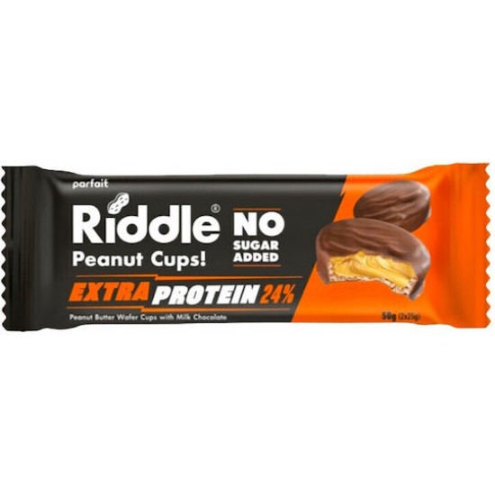 Riddle Γκοφρέτα Γάλακτος φυστικοβούτυρο Χωρίς Ζάχαρη 50gr